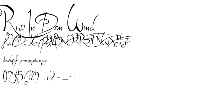 Ruf In Den Wind font